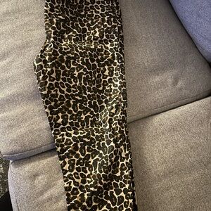 We The Free Leopard Print Jeans in Brown and Black